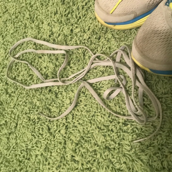 Big Kids Nike Lunarglide 4 Grey/Blue/yellow - Picture 5 of 5